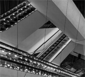 Debbie Garafola-B&W A-Mirrored Escalators-10 (IOM)