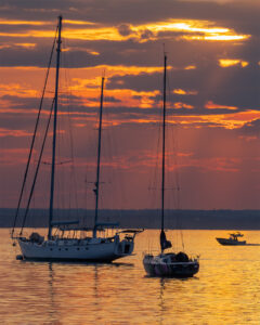 Tim Spindler-Color A-Sailboats at Sunset-9.5 (IOM)